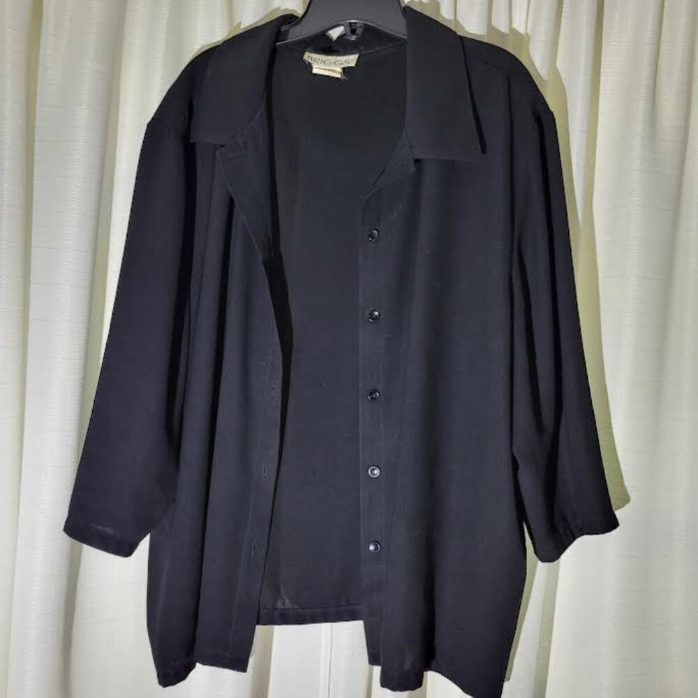 Briggs  Vintage Button up Shirt - 3X - Black